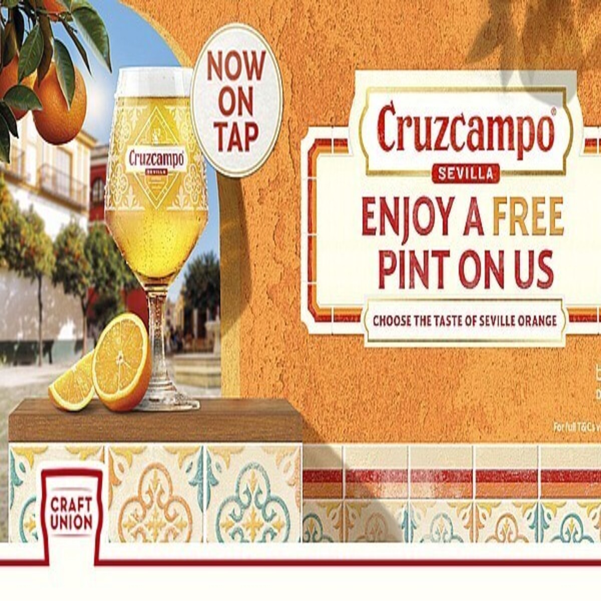 Free Pint of Cruzcampo Orange - 20,000 Available!