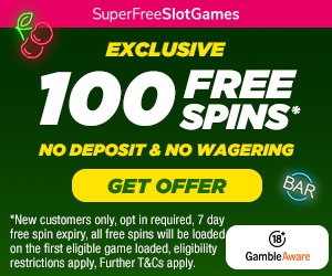 Get 100 Free Spins* - No Deposit or Wagering!