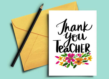 Free Thank You Card to a Teacher